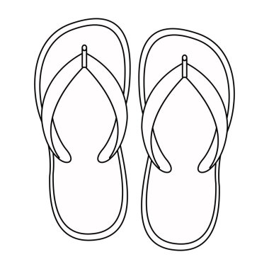 İzole yaz parmak arası terlik tasarımı