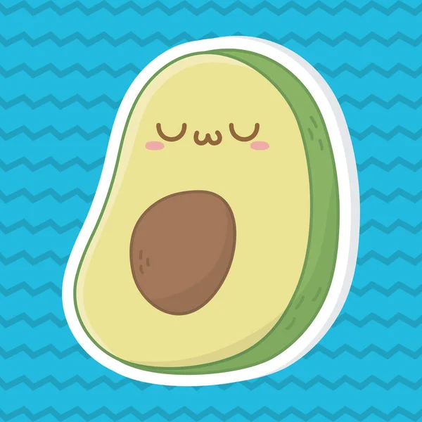 Kawaii van avocado cartoon design — Stockvector