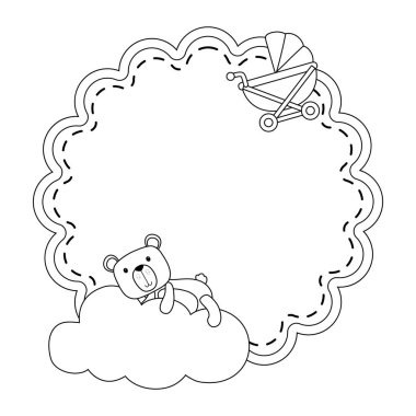 Bebek sembol tasarım vektör illüstrasyon duş