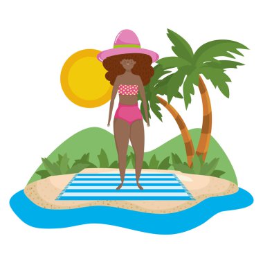 Yaz mayo tasarımı ile kız