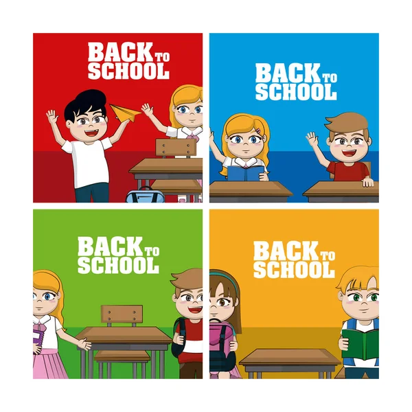 Back to school cards — Stock Vector