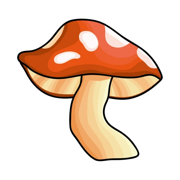 Изолированная векторная иллюстрация грибов с острыми грибами — стоковый вектор