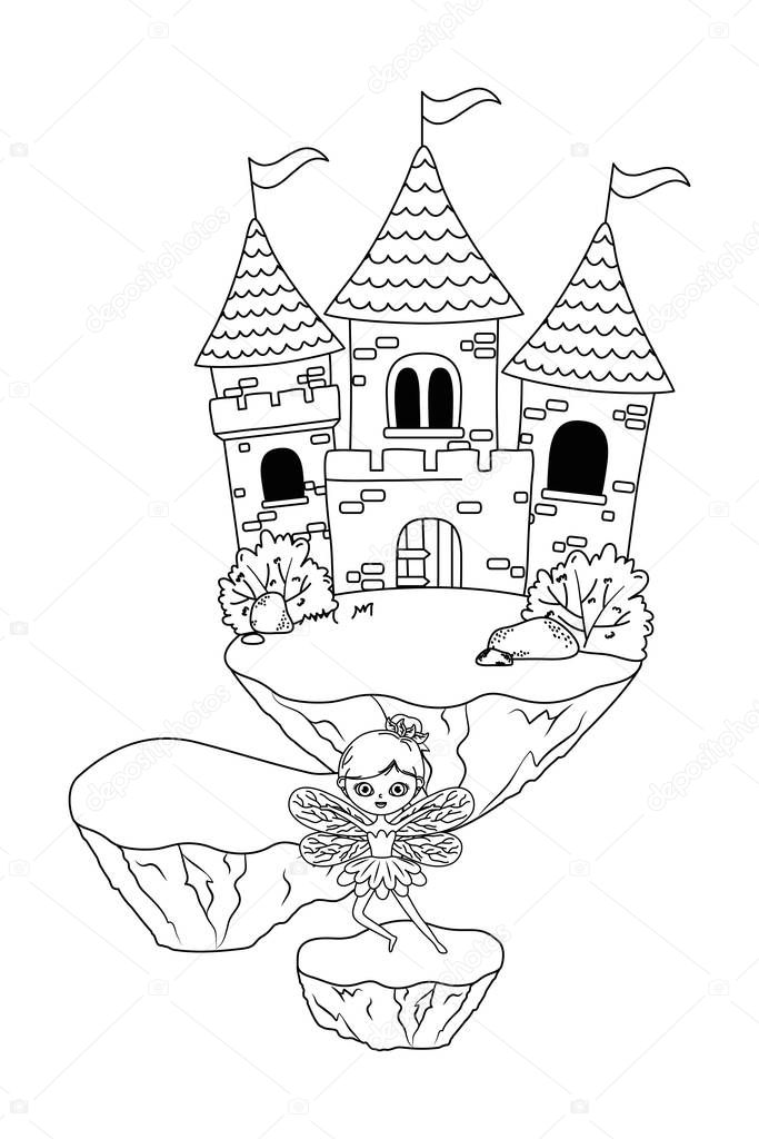 Fairy cartoon of fairytale design