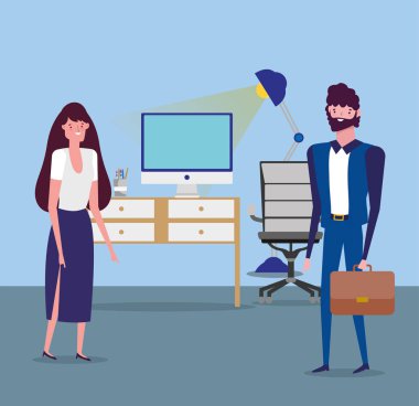 insanlar iş karakterleri düz tasarım