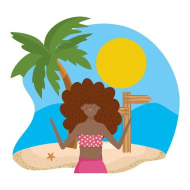 Yaz mayo tasarımı ile kız