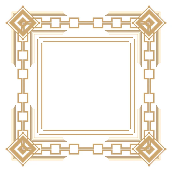 Isolated art deco frame design — Stock Vector