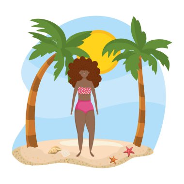 Yaz mayo tasarımı ile kız