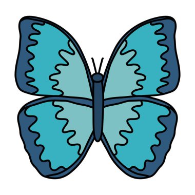 Kelebek doğası vektör illüstrasyonunu azaltıyor