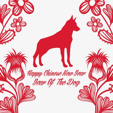 Mutlu köpek yeni yıl geleneği