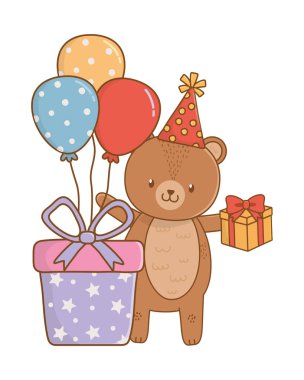 Mutlu Doğum simgesi tasarımı ile hayvan karikatür