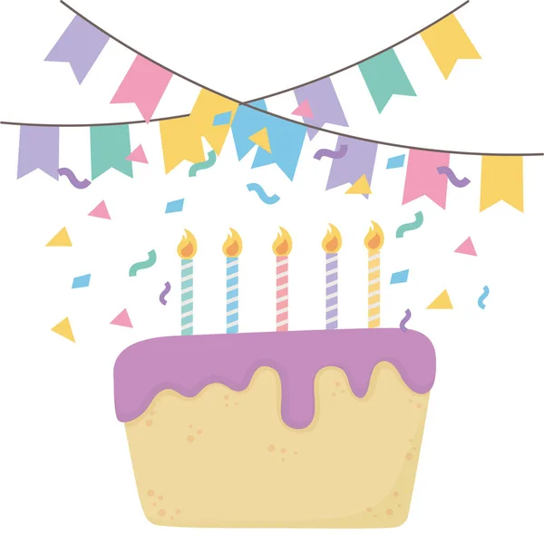 Šťastné narozeniny a návrh na oslavu narozenin — Stockový vektor