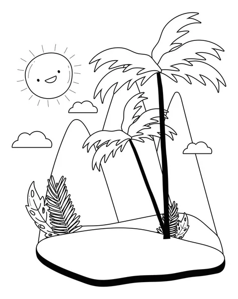 Palm Tree av sommarsäsong design — Stock vektor