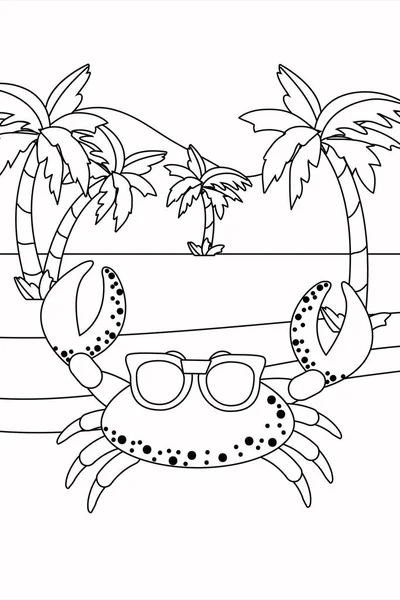 Ilustracja krab kreskówka na białym tle projekt wektor — Wektor stockowy