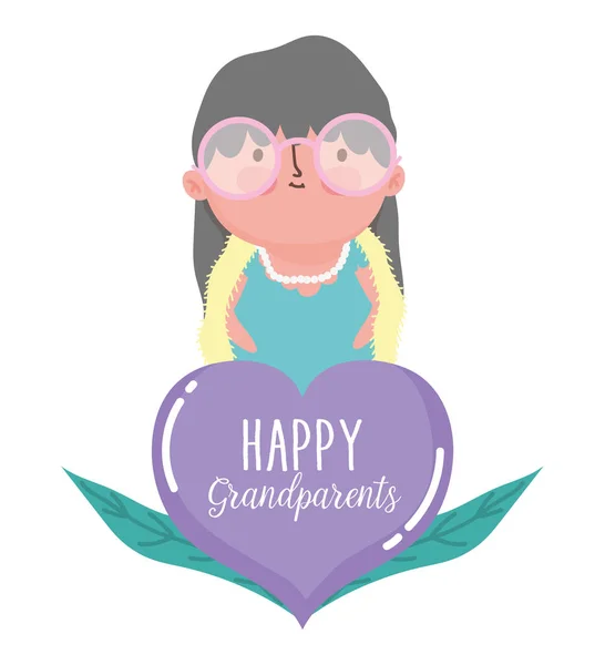 Glückliche Großeltern Cartoon-Design — Stockvektor