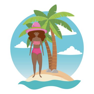 Yaz mayo tasarımı ile kız