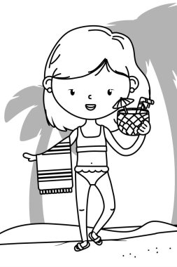 siyah ve beyaz yaz ve çocuk karikatür