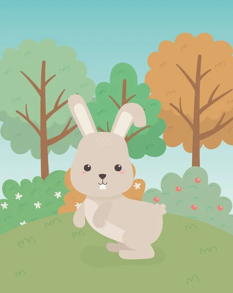 Cute rabbit animal farm character — Stock Vector