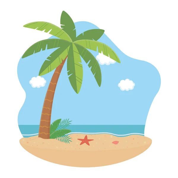 Palm Tree Design, lato wakacje wektor — Wektor stockowy