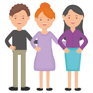 Genç öğretmenler Grup Eğitim karakterleri
