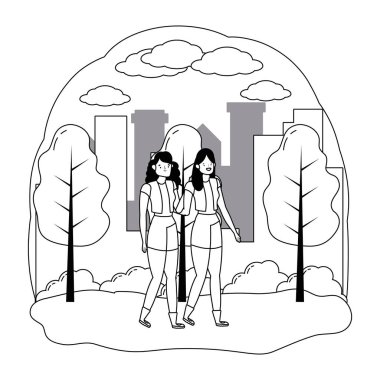 İzole kadın vektör tasarımı illüstrasyonu