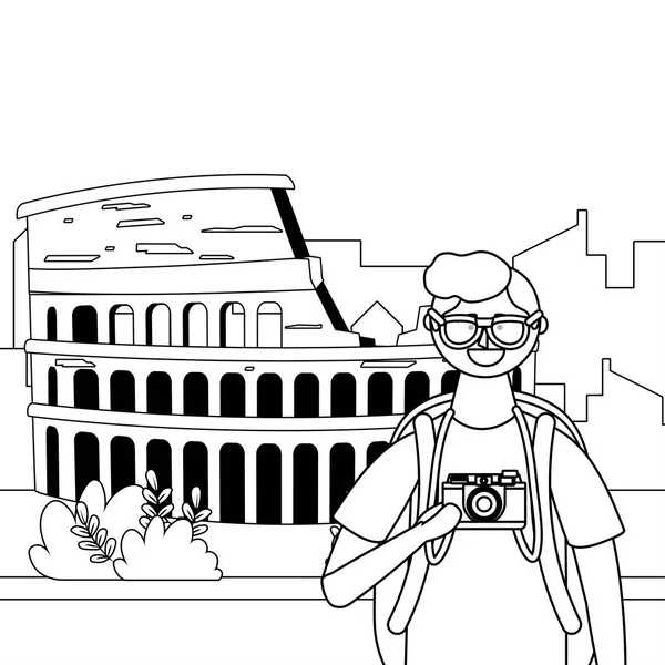 Colisée monument dans le design de Rome — Image vectorielle