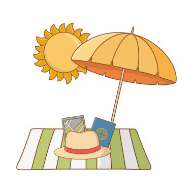 Relax illüstrasyon karikatür vektör yaz