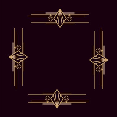 siyah arkaplan sanat deco çerçeveleri