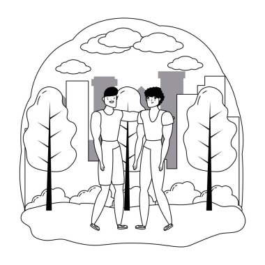 İzole avatar erkek vektör tasarımı