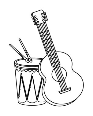 Siyah beyaz müzik aletleri DRUM