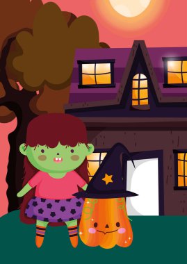 kostüm halloween görüntü ile çocuklar