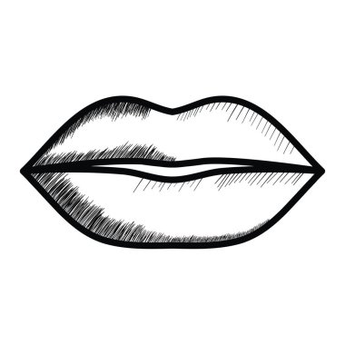 dudaklar duygusallık kadın izole simge