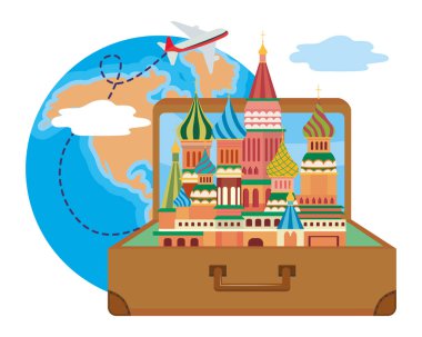 Moskova tasarım vektör illüstrasyon Saint Basil Katedrali