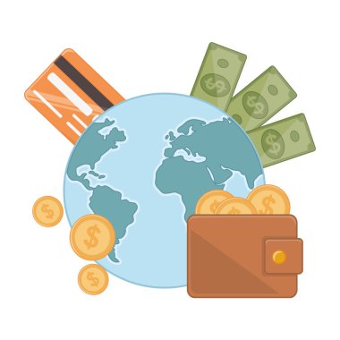 İzole para tasarım vektör illüstrasyon