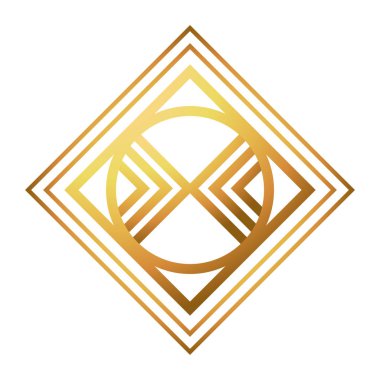 İzole art deco şekil tasarımı