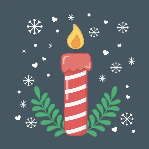 Tarjeta de navidad feliz con velas. — Vector de stock
