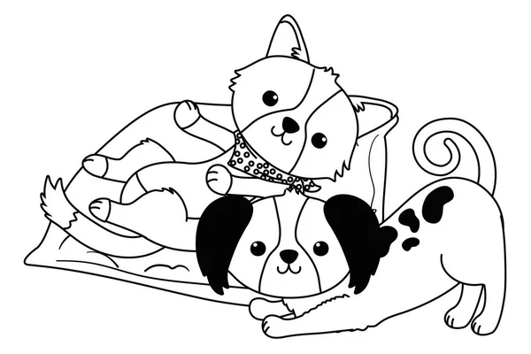 隔離された犬の漫画のデザイン — ストックベクタ