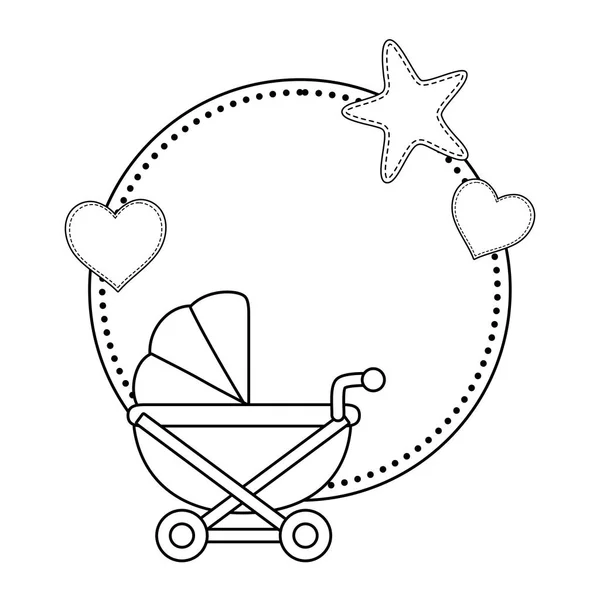 Baby Dusche Symbol Design Vektor Illustration — Stockvektor