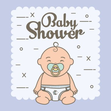 emzik ile sevimli küçük bebek çocuk