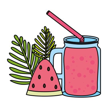 saman ile taze suyu meyve kavanozu