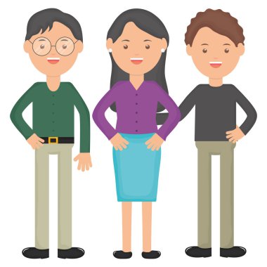 Genç öğretmenler Grup Eğitim karakterleri