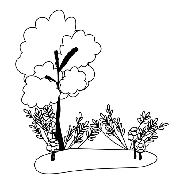 Isolated autumn season tree vector design — Stok Vektör
