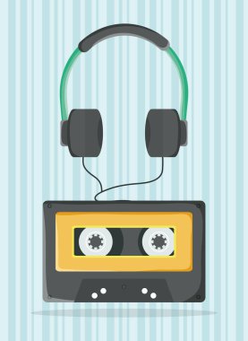 ses kulaklığı teknolojisi ile retro kaset