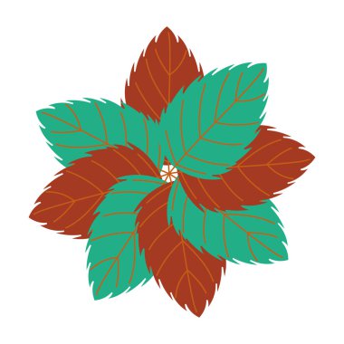 İzole edilmiş yapraklar vektör tasarım çizimi