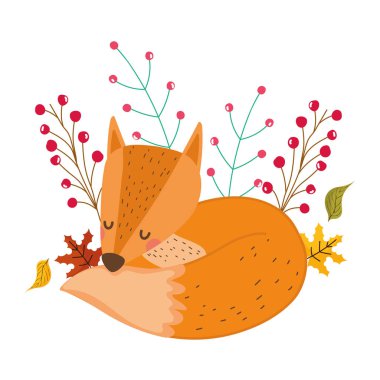 Fox çizgi film vektör tasarım çizimi çizimi