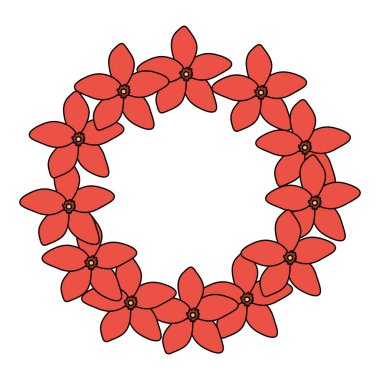 egzotik ve tropik çiçek bahçeleri dairesel çerçeve