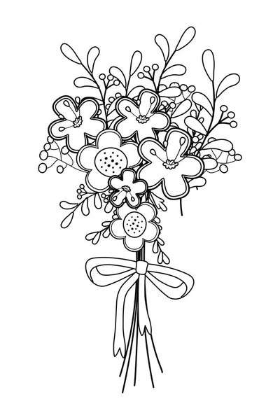 Isolated bunch of flowers design — стоковый вектор