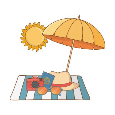 Relax illüstrasyon karikatür vektör yaz