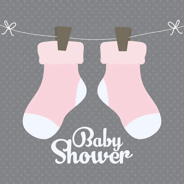 Baby socks clothes cute icon — Stock vektor