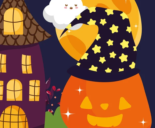 Süßes oder Saures - fröhliches Halloween — Stockvektor