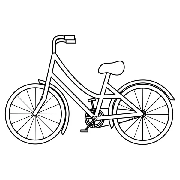 Retro bicycle with basket icon — Stock Vector